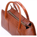 کیف دستی و دوشی زنانه چرم طبیعی مدل کلارا طرح کروکو
